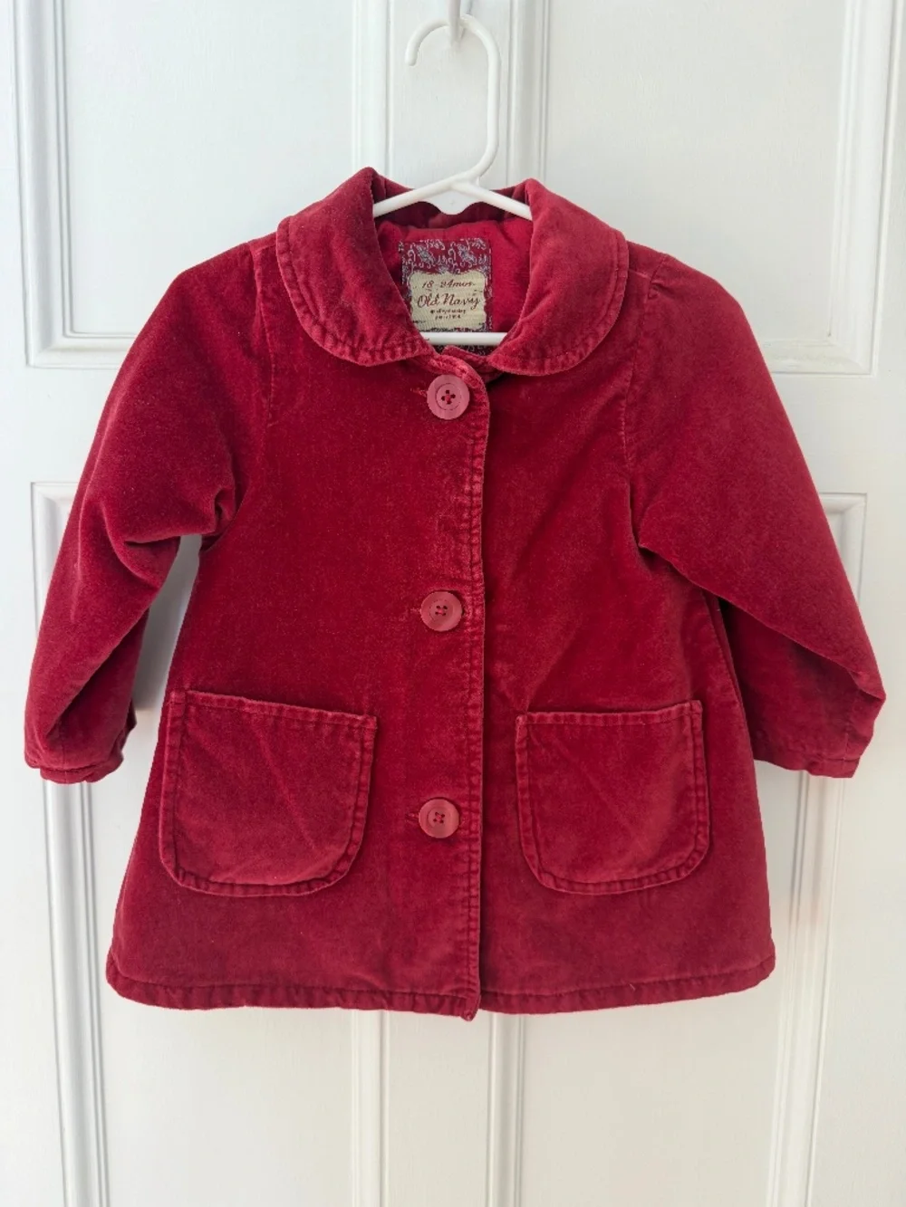 Sweet Girls Red Velvet Jacket (Size 18-24mo)